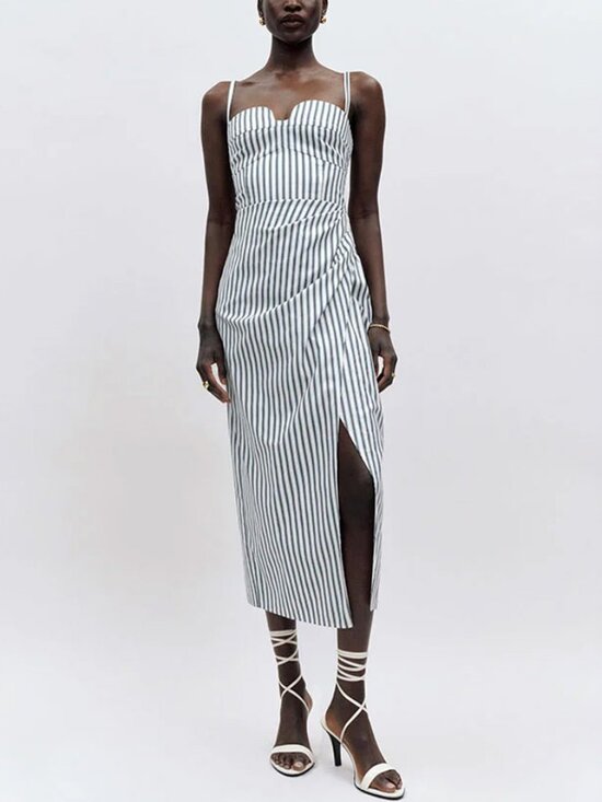Reformation Dresses & Skirts - Reformation Alfred Midi Dress in Antibes Stripe Size 8